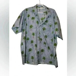 Rima Beachwear Men's Hawaiian Aloha Coconut Button Down Shirt Size XL